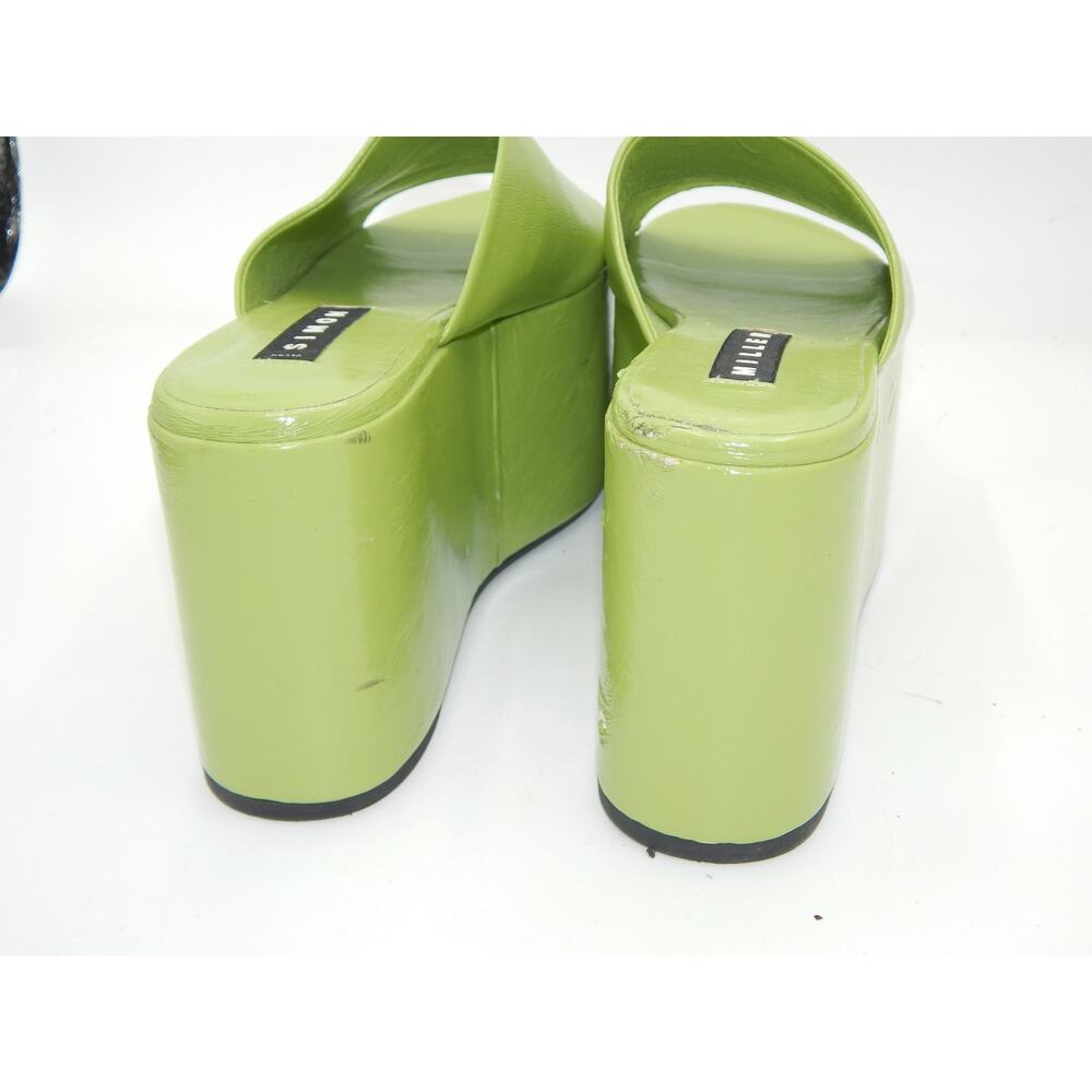 Simon Miller Kiwi Green Patent Leather Platform Sandals Size 38 Rt $598 - Picture 6 of 9